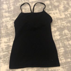 Lululemon black power Y tank top